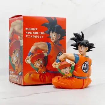 Dragon Ball Anime Son Goku Ar Gohan Attēls Son Goku Statuetes 30cm Pvc Darbības Rādītāji Kolekciju Modelis Rotaļlietas Bērniem Dāvanas