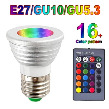 E27 Ir Flash LED Spuldzes RGBW Krāsains Uzmanības centrā Blub Tālvadības Atmosfēru Atmiņas Apgaismojums Maināmi, Dekoratīvie Gaismas