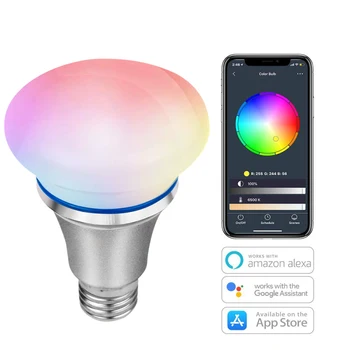 E27 tipa WiFi smart home gaismas spuldzes AC100V-240V 16 miljoni krāsu savietojams Alexa, Google home tālvadības pults smart dzīve