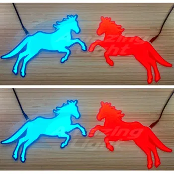 EL Apgaismojums ar 3 V inverter elektroluminiscences Zirgu formas logo paneļa apgaismojums 3 krāsas