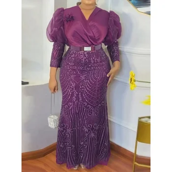 Elegants Kāzu Kleitas Sievietēm 2023 Dubaija Āfrikas Garām Piedurknēm Vakarkleita Ankara Dashiki Nāriņa Kleita Ladie Clothings