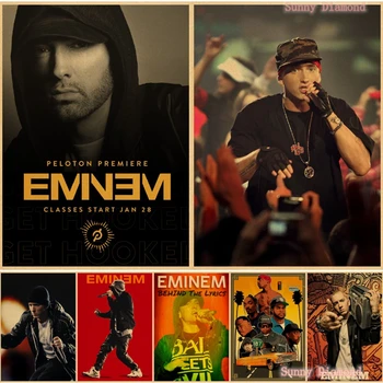 Eminem 5D Diy Dimanta Mākslas Glezniecības Hip Hop Rap Dievs Super Reperis Mūzikas Star Cross Stitch Komplekti Urbt Plakātu, Mājas Dekoru Cuadros
