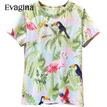 Evagina Modes Drukāt Nagu Biezumu O-veida Kakla Īsām Piedurknēm 2023 Pavasara Vasaras Jauno Sieviešu Svētku Universāls T-Krekls