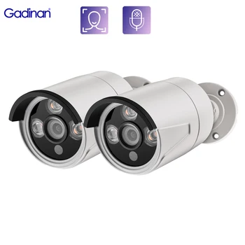 Gadinan 5MP H. 265 CCTV Drošības Aizsardzība Sejas Noteikšanas IP Kameras 2gab 48V POE Tīkla Vadu Āra Nakts Redzamības Novērošanas