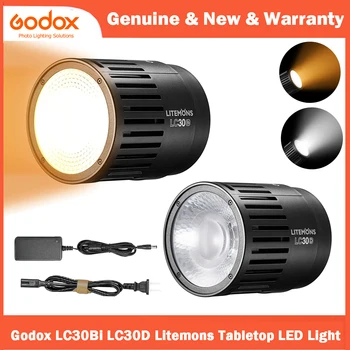 Godox LC30Bi LC30D Litemons Galda LED lampa ar Turētāju & Power Kabelis Tiešraidi Produkta Fotogrāfija Āra Šaušana