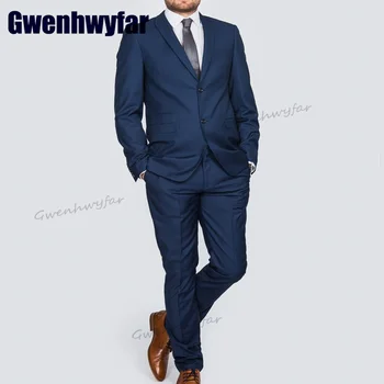 Gwenhwyfar 2023 Jaunā Dizaina Mētelis, Bikses, Modes Vīriešu Klasiskie Uzvalki Bussiness Kostīmi Hommes 2 Gab Līgavainis Tuxedos Terno Masculino