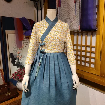 Hanbok Kleita Sievietes Kleitu Korejas Etnisko Tērpu Seno Tērpu