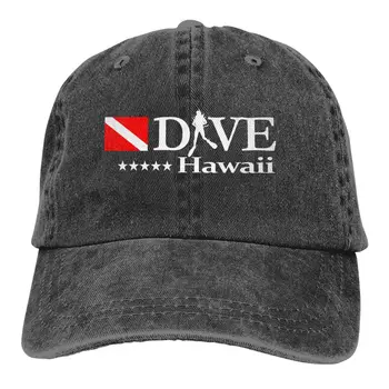 Hawaii Beisbola Cepurītes naģene Nirt ar Akvalangu Saules Ēnā Cepures Vīriešiem