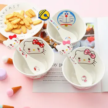 Hello Kitty Virtuves Karoti Keramikas Mājas Radošo Karikatūra Cute Meitene Karoti Karoti Mazo Porcelāna Karoti Deserta Karoti