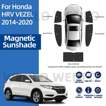 Honda HRV VEZEL 2014. - 2020. gadam Magnētisko Saulessargs Baby Sānu Logu Tonēšana Interjera Saules Aizsargs Stikla Sunshield Segtu Auto Acs