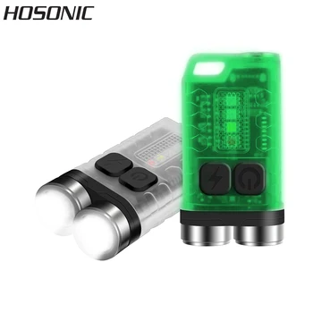 HOSONIC E3 LED Keychain Portatīvo EDC Lukturīti Darba Gaismas Tipa C Uzlādējams Mini Lukturītis ar Magnētu UV Kempings Kabatas Laternu