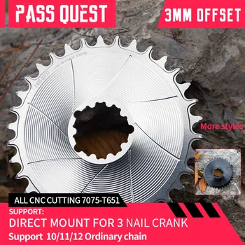 IET QUEST 3mmOffest AERO Kārta, Šaura, Plata Chainring par GXP Direct Mount Kloķa Grants Velosipēdu GX SX Kalnu Velosipēds 28-38T