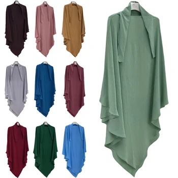 Ilgi Khimar Eid Kapuci Niqab Musulmaņu Lūgšanu Apģērbs Sieviešu Ramadāna Islāma Apģērba Gaisvadu Hijab Šalle Arābu Nikab Burqa Drēbes