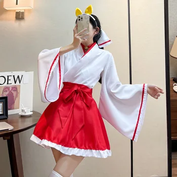 Japāņu Cosplay Kostīmu Ziedu Valstu Modes Tendences Sieviešu Sexy Kimono Anime Cosplay Kimono Apģērbu Ar Garām Piedurknēm Kawaii Kleita