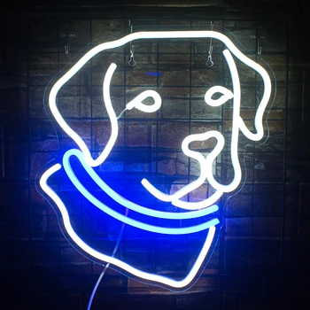Jaunais LED Puse Labradora Suns Attēlu Neona Gaismas Suņa Attēlu Puse Mājdzīvnieki Guļamistaba Partijas Apdare Dizaina Atmosfērā Gaismas Puse Dekori