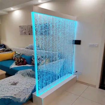 Jaunā dizaina sienas uzstādīts ūdens deju burbulis sienas dekoratīvais apgaismojums iekštelpu mākslīgais ūdenskritums, strūklaka