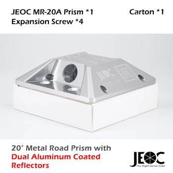JEOC Cat Eye Prizmu,20° Ceļu satiksmes Uzraudzības Prizmu Dual Alumīnija Pārklājumu Atstarotāji ar Paplašināšanos, Skrūvi vai Iegulti Stienis, Topogrāfija