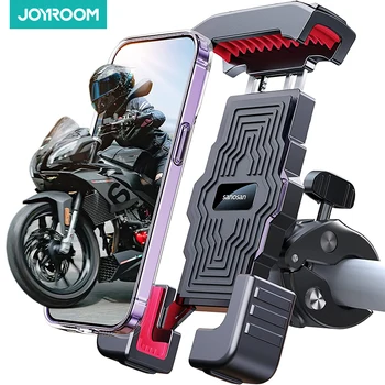 Joyroom Motociklu, Velosipēdu Tālruņa Turētājs Stiprinājums,15s One-Push Ātri Uzstādīt,1s Automātiski Lock & Release,Plaši phone4.7