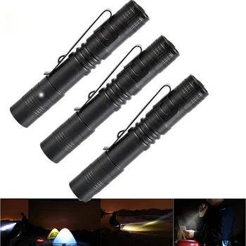 Kabatas Lodlampa Spēcīgs LED Lukturis AAA Baterijas Kempings Medību Portatīvie Mini Pildspalva, LED Gaismiņa Ūdensizturīgu Pildspalvu Gaismas