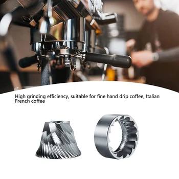 Kafijas Dzirnaviņas Disku, Kafijas Slīpēšanas Disku Core Komplekts Uzlabotai Griešanas Spējas Augsta Efektivitāte Piena Tējas Salons Viegli Izmantot