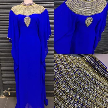 Kaftan Farasha Royal Zila Kleita Moroccon Arābijas Abaya Jalabia Ms Izveidi Indijas Apģērbs