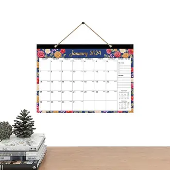 Kalendārs 2024. gadam Plānotājs, Kalendārs, Plānotājs, Par 18 Mēnešiem, Plānošanas Kalendārs, Plānotājs Ar Ikmēneša Lapas 17x12 Cm Desktop Kalendārs