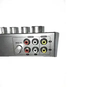 Karaoke Audio Skaņas Atbalss Pults ar Dual Channel Mikrofona sudraba