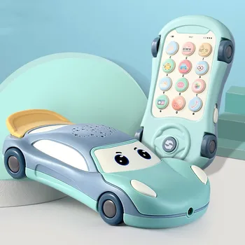 Karikatūra Bērnu Tālruņa Rotaļu Telefonu, Mūzikas Skaņas Mašīna, lai Bērniem Zīdaiņu Agrīnās Izglītības Mobilo Tālruni, Rotaļlietas, Dāvanu Elektroniskās Rotaļlietas