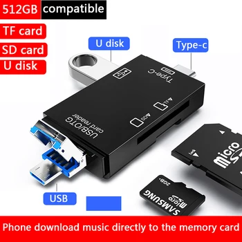 Karšu Lasītājs USB 2.0 &C Tips SD Micro SD TF Karšu Lasītājs PC Klēpjdatoru Piederumi Smart Atmiņas Cardreader SD Karšu Lasītājs