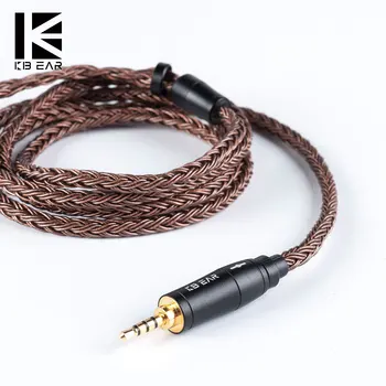 KBEAR 16 Core Tīra Vara Austiņas Audio Kabelis Earbuds Savienotājs 2PIN/MMCX/QDC Izmantot KZ EDX ZSN PRO BLON BL-03 KS1 Austiņas