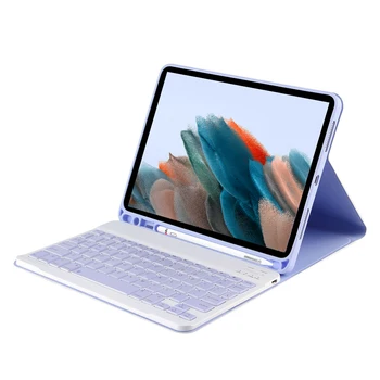 Keyboard case for Samsung Galaxy Tab A8 10.5 collu 2022 (SM-X200/X205/X207) Tastatūra Gadījumā Noņemamu Bezvadu Bluetooth būtiska