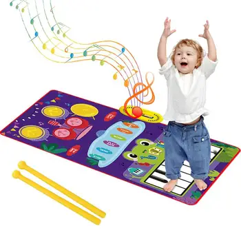 Klavieru Mūzikas Paklājiņš Mūziku, Spēlēt Mat Ar Kāju Klavierēm Grīdas Deju Rotaļlietas Ar Apgaismojuma Efektu Vairāk Nekā 3 Gadus Veci Zēni Un Meitenes