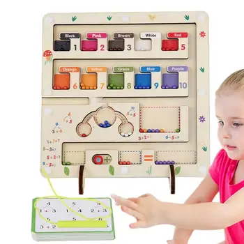Koka Magnētisko Labirints Puzles Skaitīšanas Un Šķirošanas Rotaļlietas Magnētisko Krāsu Šķirošanas Toddler Aktivitātes Skaitīšanas Bērniem, Pirmsskolas Vecuma Bērnu