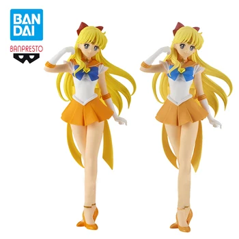 Krājumu Sākotnējā BANPRESTO Sailor Moon Aino Minako Jūrnieks Venus 23CM PVC Anime Attēlā Darbības Rādītāji Modelis Rotaļlietas