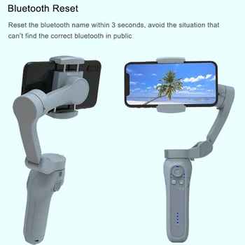 L7B L7C Pro 3-Ass Tālrunis Stabilizators Kabatas Rokas Gimbal Sejas Dziesmu Atzīšanu Mobilo Telefonu Anti-Shake Selfie Nūjas Kamera