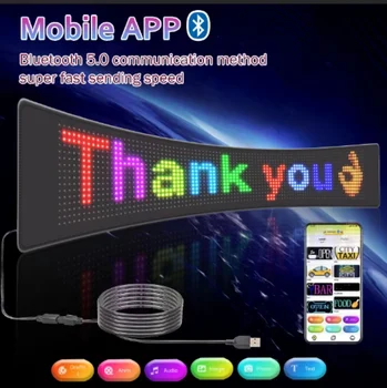 Leadleds Jaunu 5V Programmējams Led Valdes Elastīgu RGB Led Ekrāna Ritināšanu Teksta Modeļa Animācija Veikalu Bluetooth App Kontroles