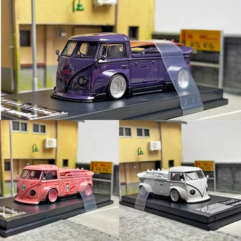 LF 1:64 RWB T1 Pikaps Lavandas violetā / Perlamutra balta / Gulf / PinkPig Die-Cast Auto Modelis Kolekcija Miniatūras