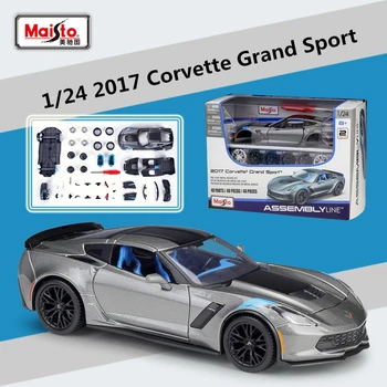 Maisto 1:24 2017. Gada Corvette Grand Sport Montāža Versija Sakausējuma Auto Modelis Lējumiem Metāla Rotaļu Automašīnu Modeļu Kolekcija Bērniem, Rotaļlietas, Dāvanu
