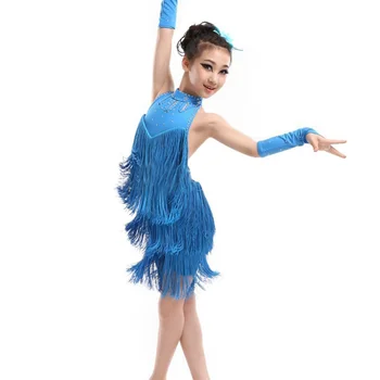 Meitenes Deju Tērpiem Vēdera Bērniem Tango Svārki Karnevāls Valkāt Latīņamerikas Salsa Kostīmi Pušķis Deju Kleitu Dancewear