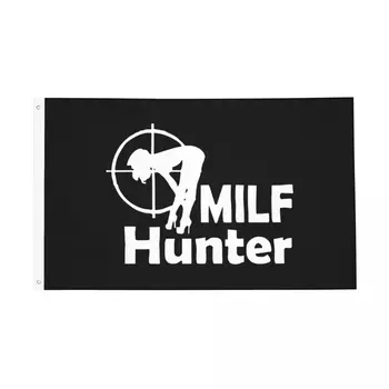 Milf Hunter Karogi Double Sided Āra Banner 2 Grommets Karājas Apdare 90x150cm