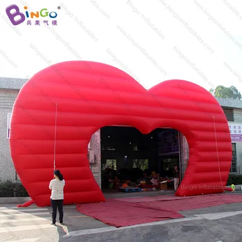 Milzu 13x0.6x7 metru piepūšamās sarkana sirds arch Valentīna Diena apdare / Bezmaksas Piegāde sarkana sirds arkā, baloni, rotaļlietas
