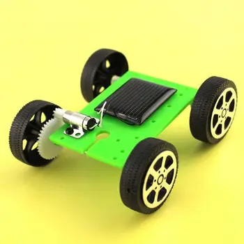 Mini DIY Montāža Automašīnas Enerģijas Rotaļlietu, Mazulis, Saules Auto Sīkrīku Puzzle IQ Pašgājējs Robots Izglītības Komplektu