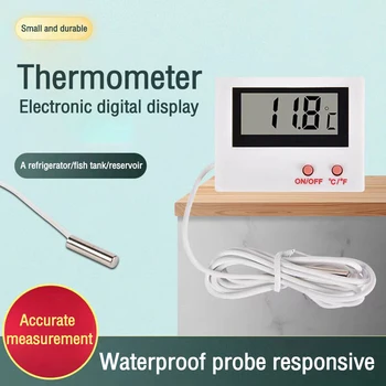 Mini LCD Ciparu Akvāriju Termometrs Zivju Tvertnes Termometru Ūdens Termometrs Fārenheita grādos pēc Celsija Transportlīdzekļu Rāpuļu Terārija