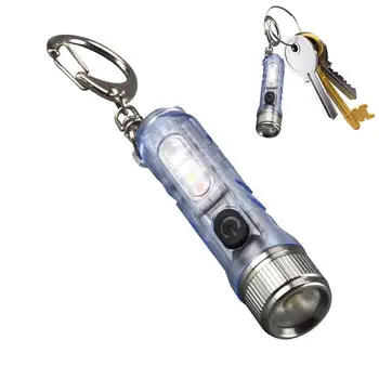Mini LED Lampiņu Keychain Spilgti Uzlādējams Maza Kabatas Mini kabatas Lukturītis Ar Type-c Ātrās Uzlādes Ports Āra