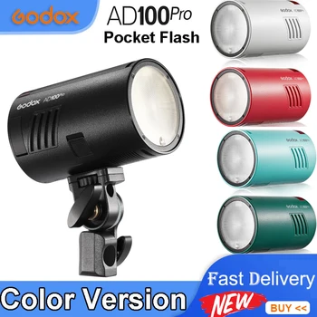 Modernizētas Krāsas Versija Godox AD100pro 100Ws ārpus Telpām Zibspuldze Zibspuldze 2.4 G Bezvadu X Kabatas Flash Sony Nikon Canon Fujifilm
