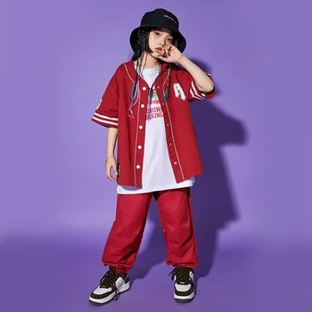Modes Bērnu Brīvs Sporta Treniņbikses Piestāv Zēnu Hip-Hop Deju Tērpi Bērnu Tautas Deju Apģērba Moderns Beisbola Uzvalks