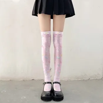 Modes Japāņu Lolita Samta Zeķes Virs Ceļa Sexy Augšstilba ganāmpulka Gudrs Jaunums Zeķes Cosplay Drēbes 5SW41