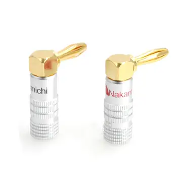 Nakamichi 4mm Banana Plug Connector Red&Black Gold Plated Mūzikas Skaļrunis Banānu Savienotājs HiFi