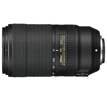 Nikon VR telefoto objektīvs AF SLR-P 70-300mm f/4.5-5.6 E, melns