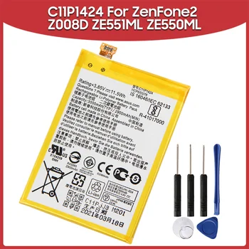 Nomaiņa Tālruņa Akumulatora C11P1424 Par ASUS ZenFone 2 Z008D ZE551ML ZE550ML Z00AD Z00ADB ZenFone2 5.5 collu 3000mAh